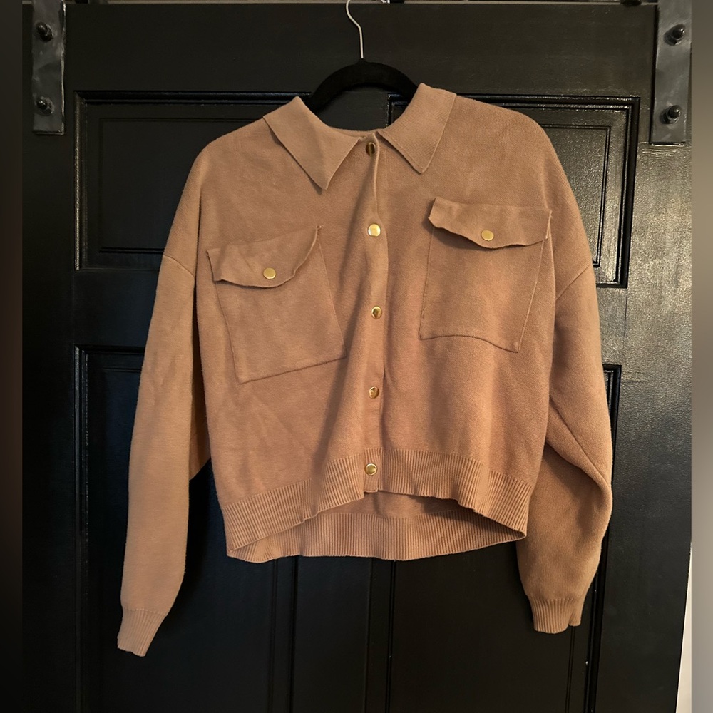 Tan cardigan